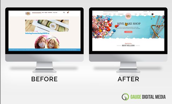 before and after of web design